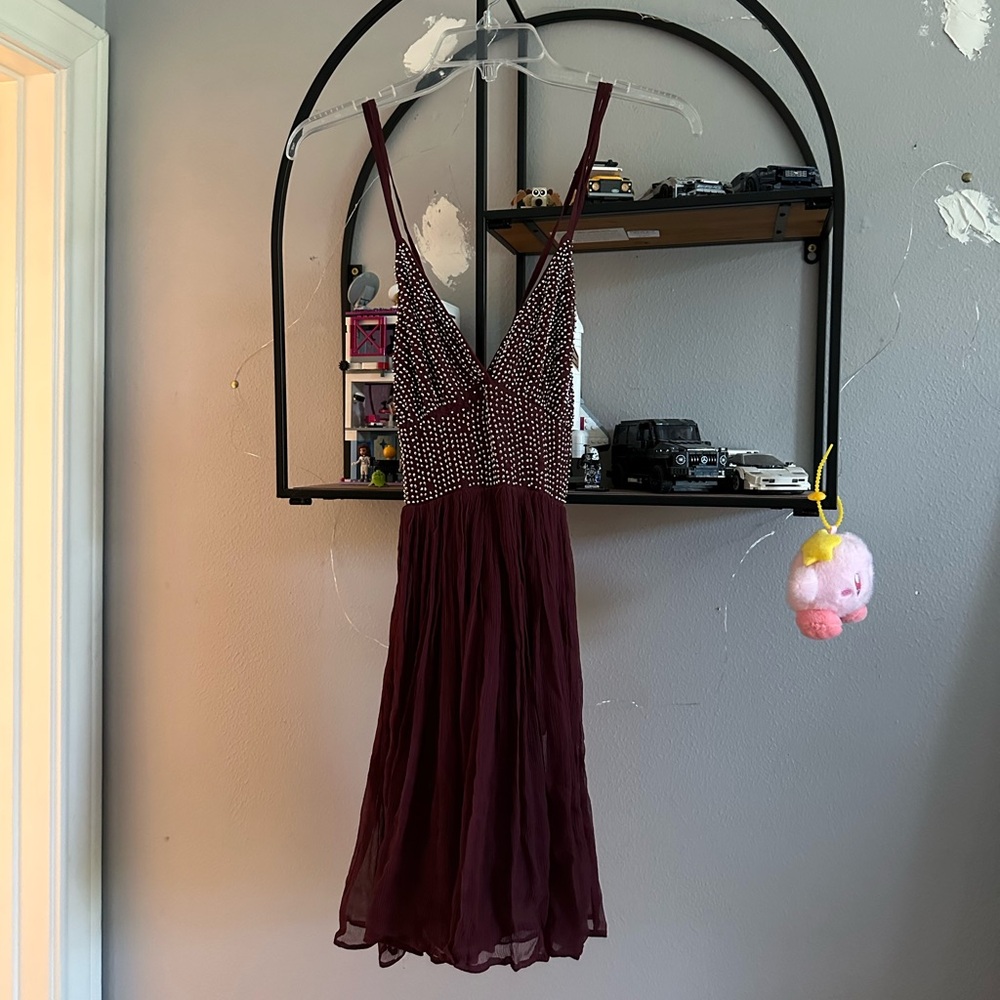 Free People Burgundy Party Dress